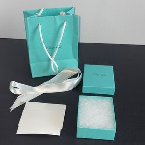 Tiffany & Co. Turquoise Gift Set Paper Bag  Box Ribbon Card Envelope